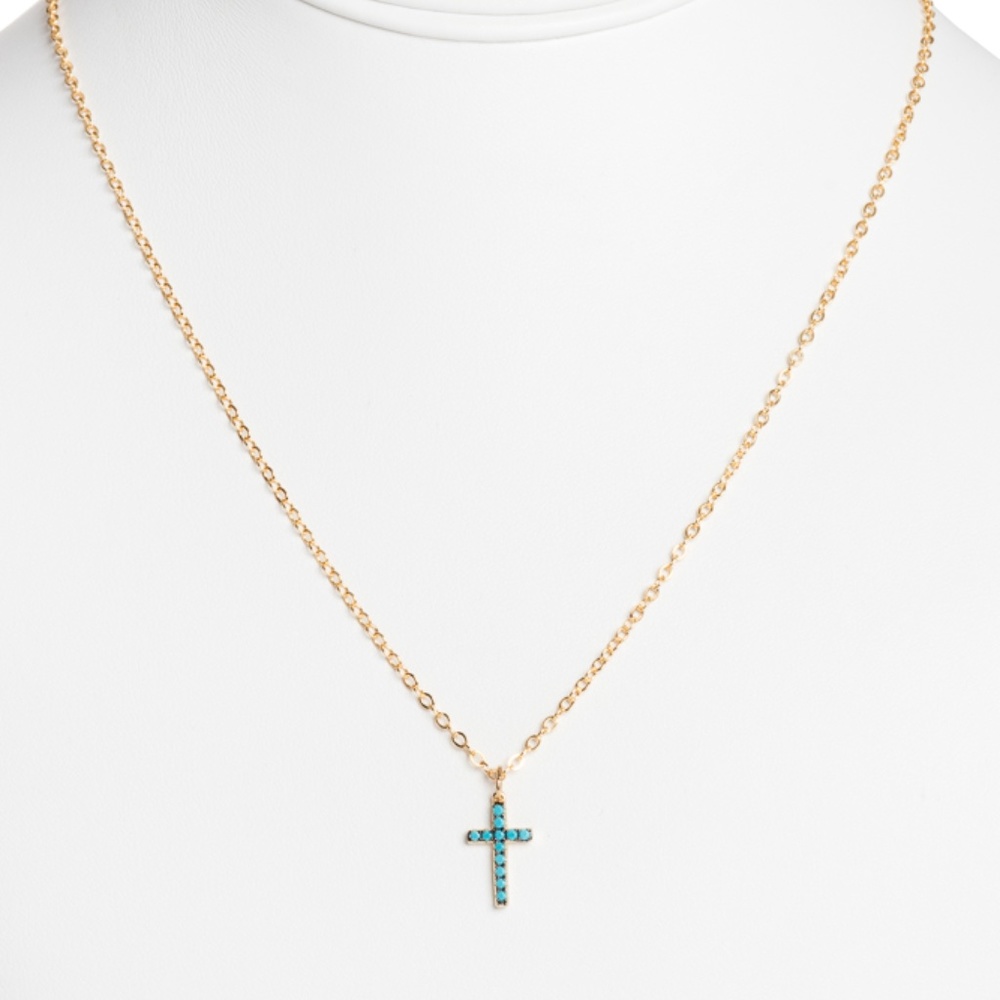 Turquoise Cross Necklace